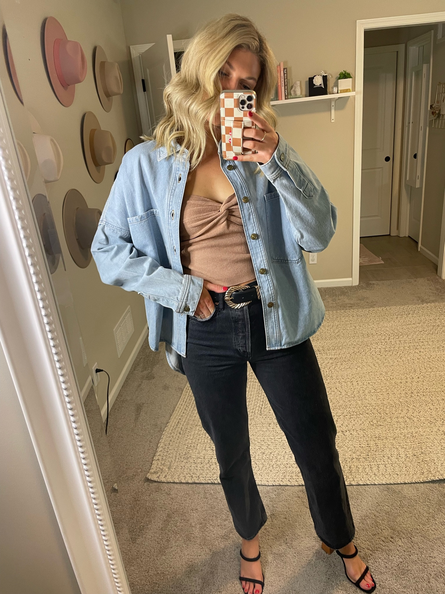 Date night outfit. Denim outfit. Denim jacket. Amazon top. Agolde  

#LTKstyletip #LTKFind