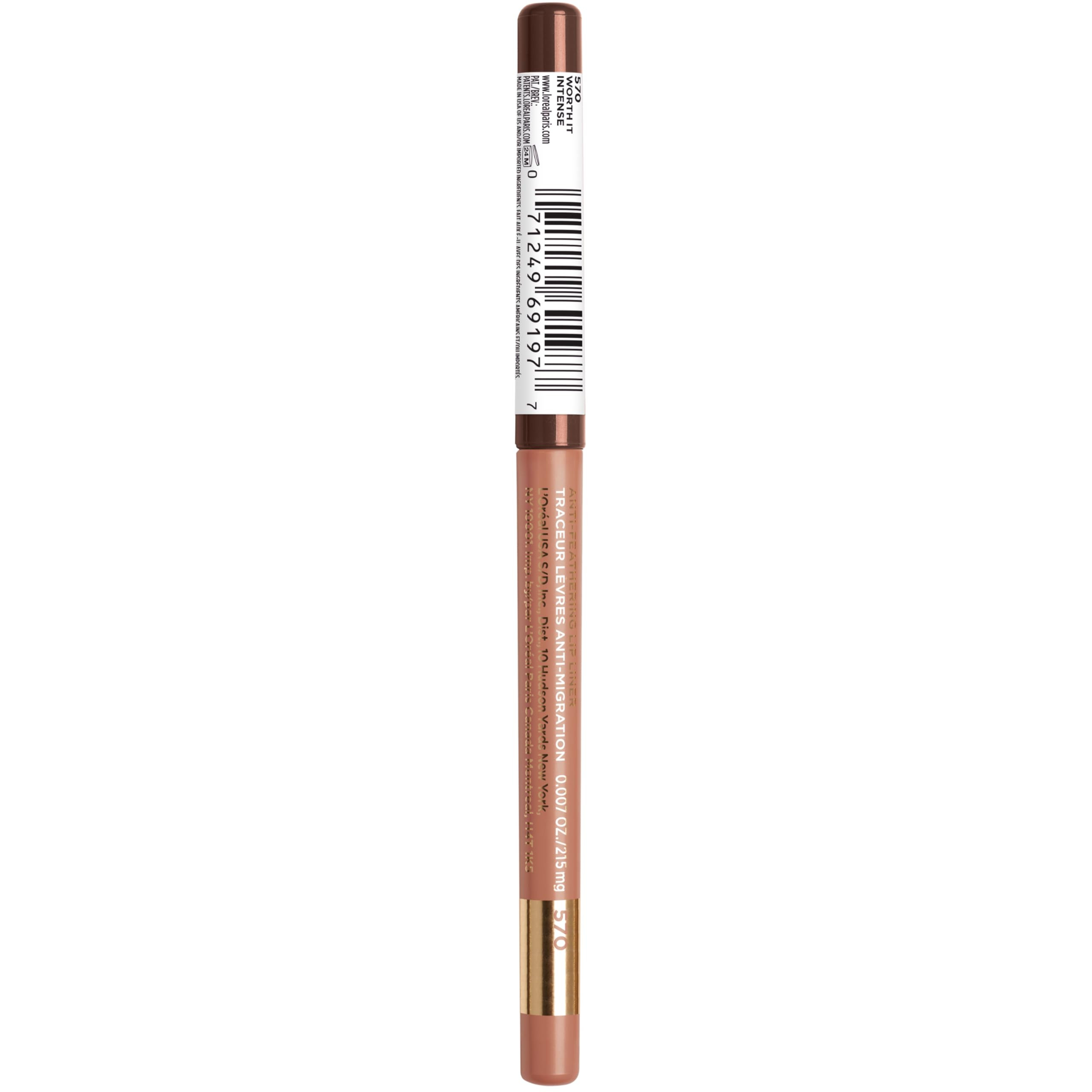 L'Oreal Paris Colour Riche Lip Liner Pencil, Creamy Pencil with Omega 3 and Vitamin E, 570 Worth ... | Amazon (US)