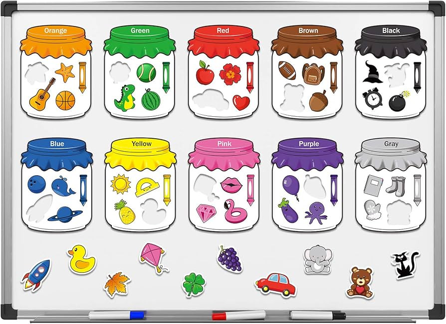10 Pieces Color Recognition Magnetic Sorting Set Educational Magnet Color Baby Toddlers Kids Magn... | Amazon (US)