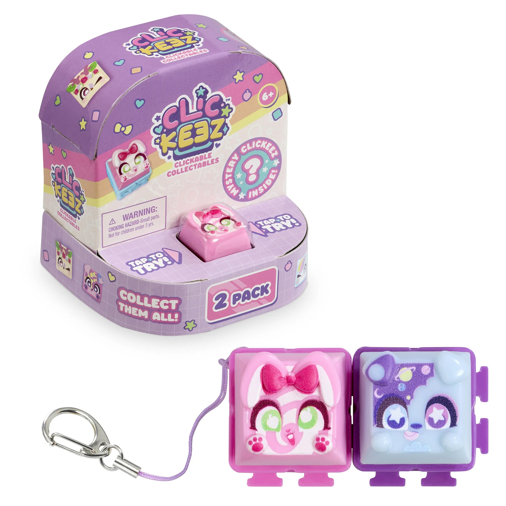 Clickeez Twin Pack Collectable Character Keyboard Key Fidget Toy for Ages 6 and up | Walmart (US)