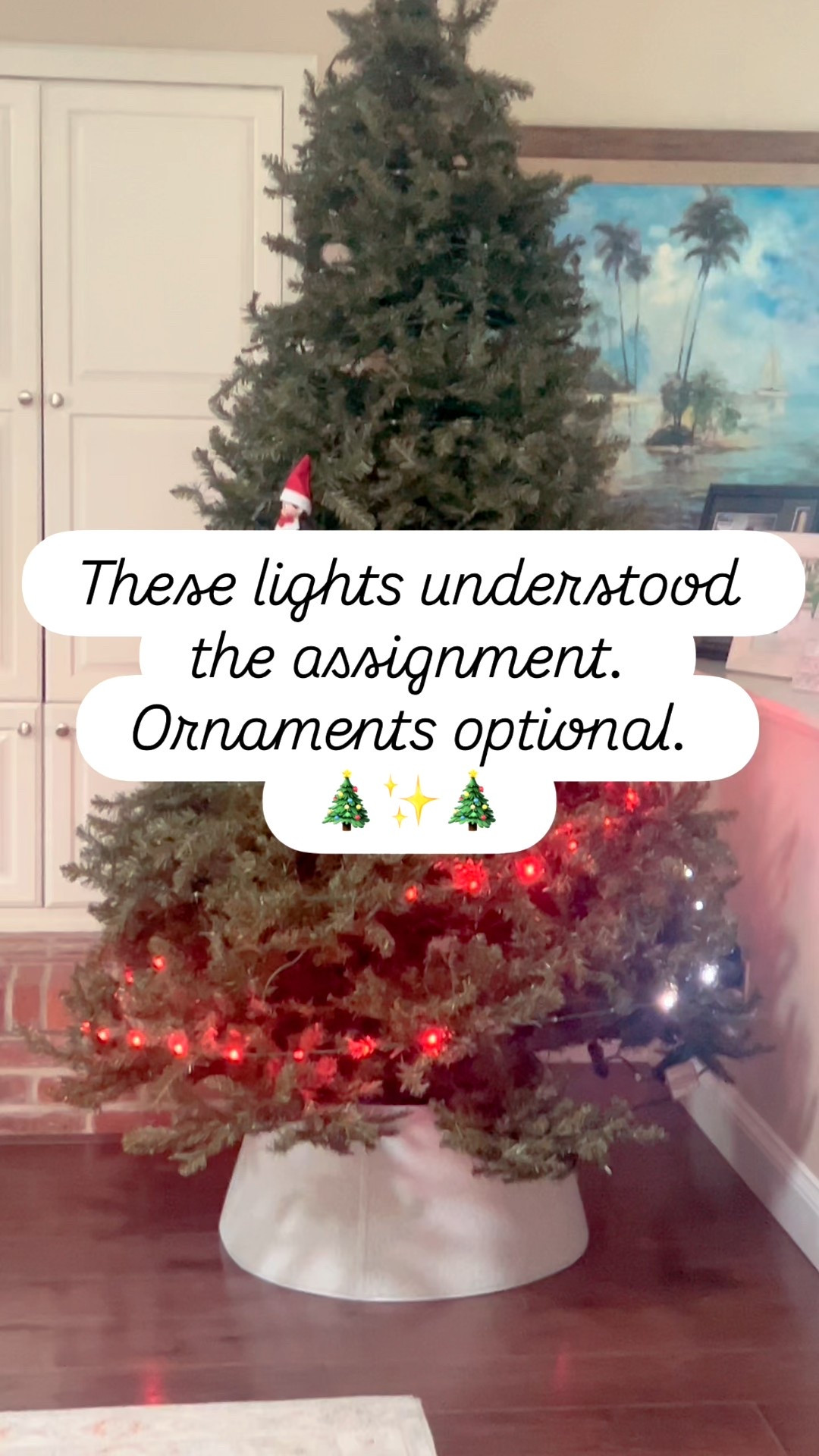 Haven’t decorated the tree yet. We’re having too much fun with the lights. 🎄✨ #christmas #christmastree #christmasdecor 

#LTKHoliday #LTKGiftGuide #LTKHome