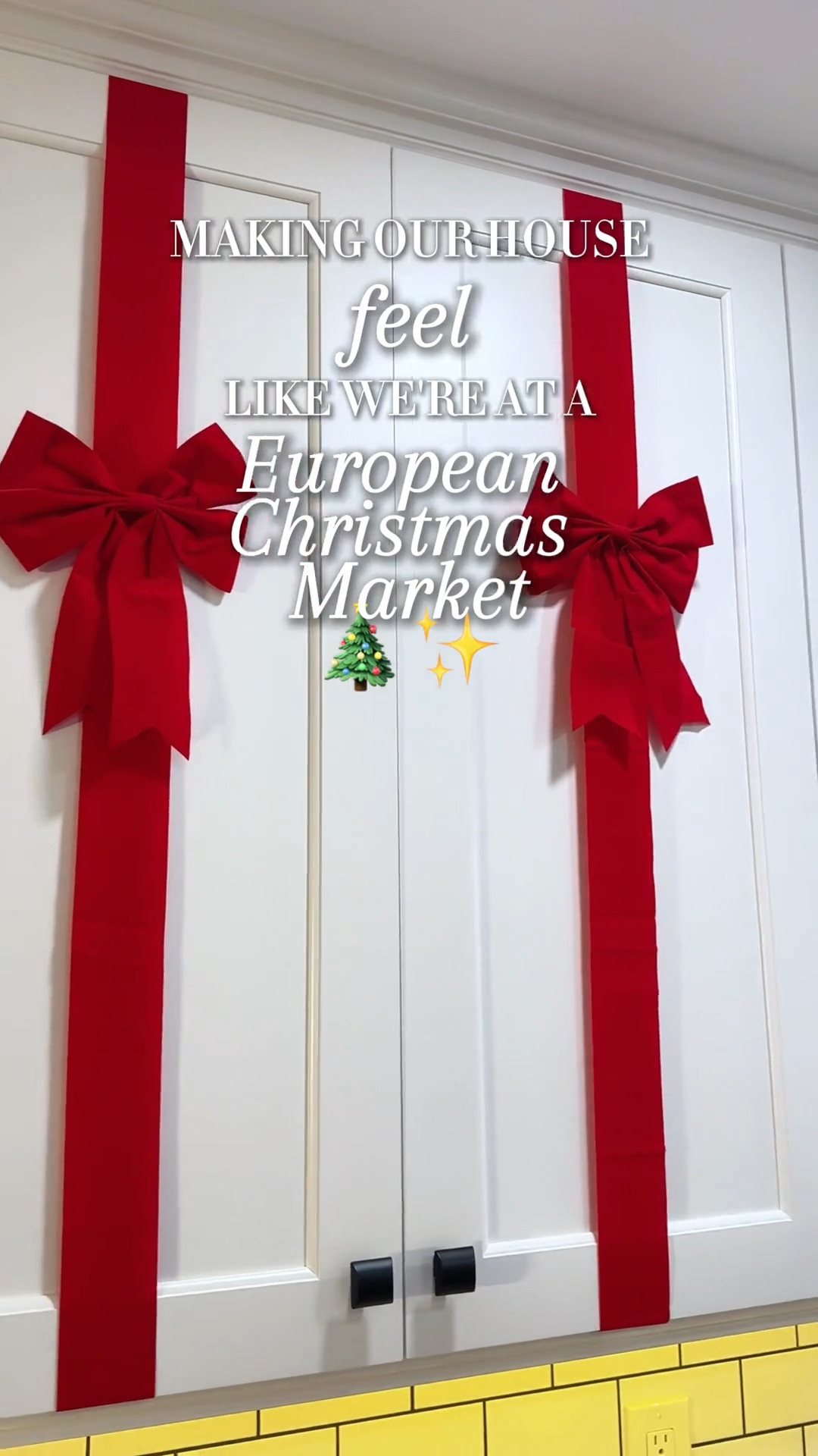 It only took 2 minutes to decorate our kitchen with these adorable red Christmas bows and I’m OBSESSED with how cute it turned out!! The velcro makes it super easy and quick and you can reuse them year after year! You can custom adjust the placement of the velcro based on your cabinet size!

Grab this before it’s gone! 

Part 3 of making our house feel like we're at a European Christmas Market with these festive red bows for the holidays ✨🎄🎅😄 Follow for more! 

#christmasdecor #amazonfinds #christmas2025 #founditonamazon #europeanchristmasmarket #christmasmarket #christmaskitchen 

#LTKSeasonal #LTKHome #LTKHoliday