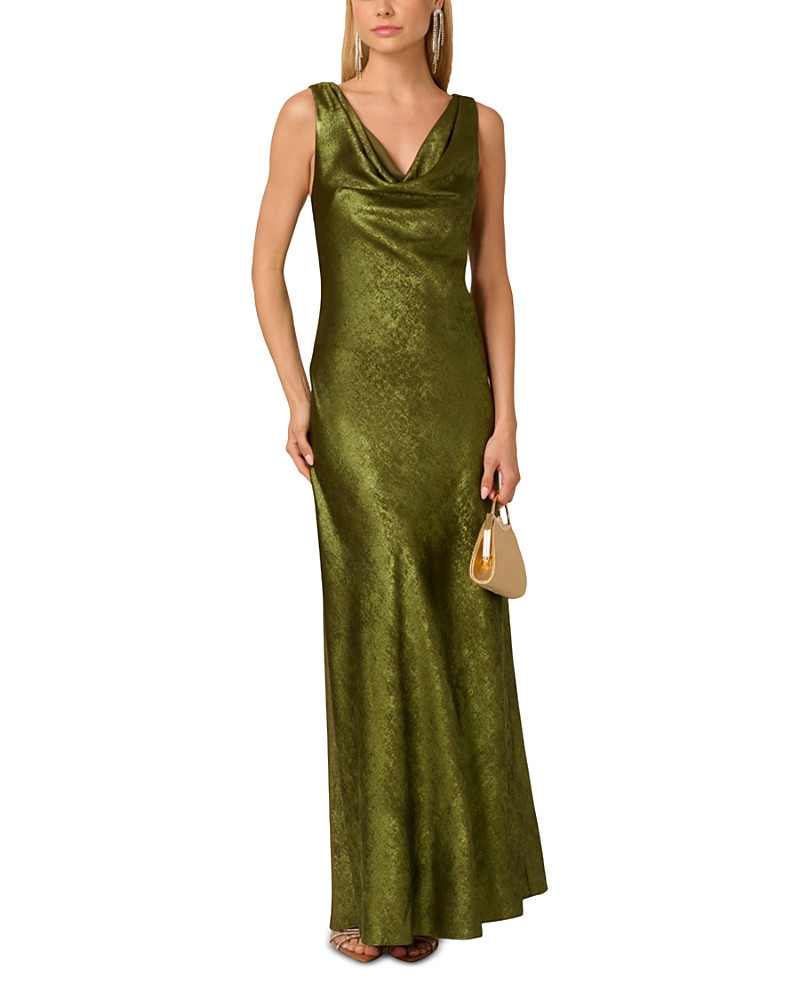 Adrianna By Adrianna Papell Foil Cowlneck Gown | Bloomingdale's (US)
