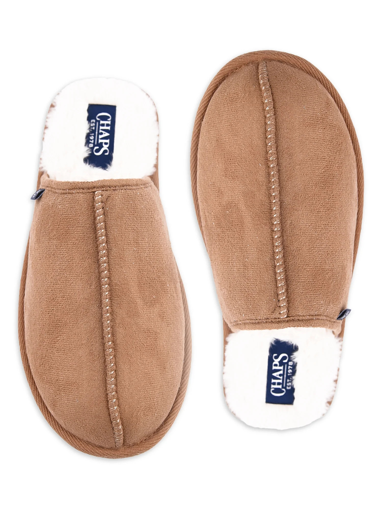 Chaps Men's Microsuede Vaill Scuff Slipper - Walmart.com | Walmart (US)