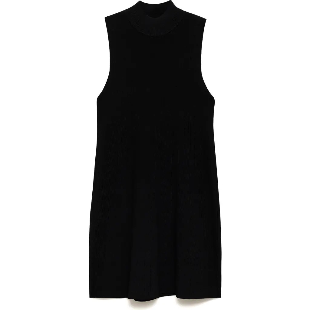MANGO Perkins Sleeveless Sweater Dress in Black at Nordstrom, Size 4 | Nordstrom