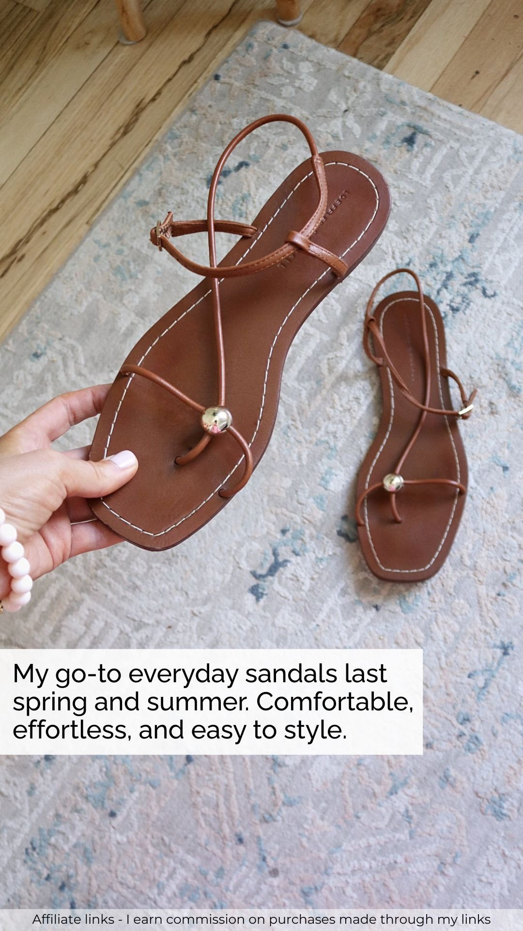 Affiliate links - I earn commission on purchases made through my links | everyday sandals minima strappy style flats