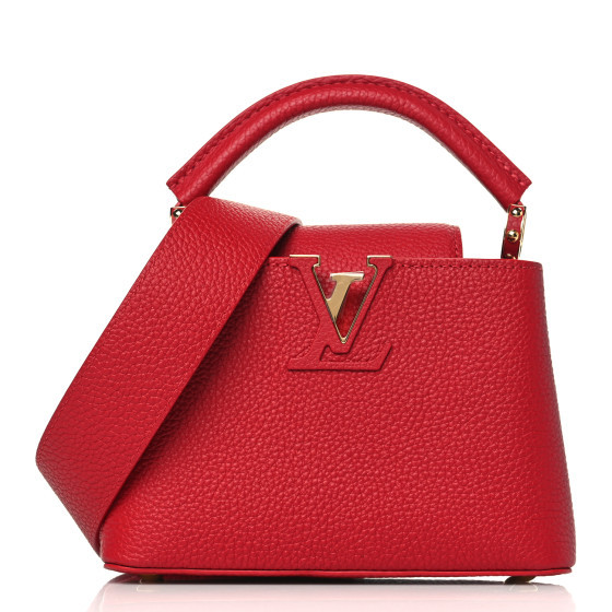 LOUIS VUITTON Taurillon Mini Capucines Scarlet | FASHIONPHILE (US)