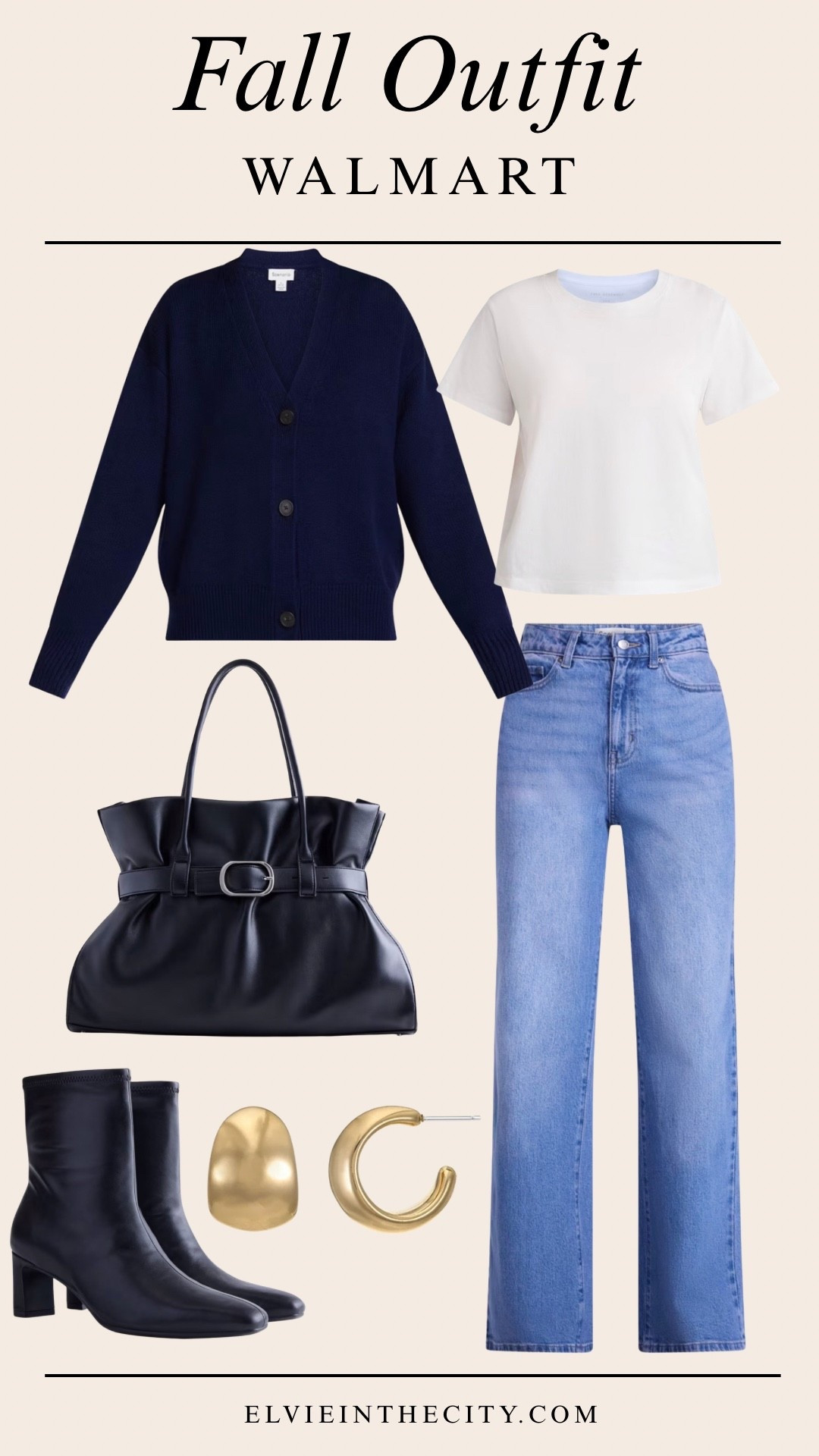 This fall outfit from Walmart includes blue lightweight cardigan, boxy white tee, blue wide leg jeans, black tapered toe booties, a faux leather buckle bag, and gold toned earrings


Walmart finds, over 50 style, midlife fashion, petite fashion,midlife women, affordable fashion, fashion over40

#LTKOver40 #LTKPetite #LTKootd