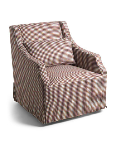 21x35 Swivel Chair With Slipcover Skirt | Polyester | Marshalls