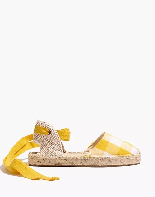 Soludos® Lauren Espadrille Sandals in Marigold Gingham Check | Madewell