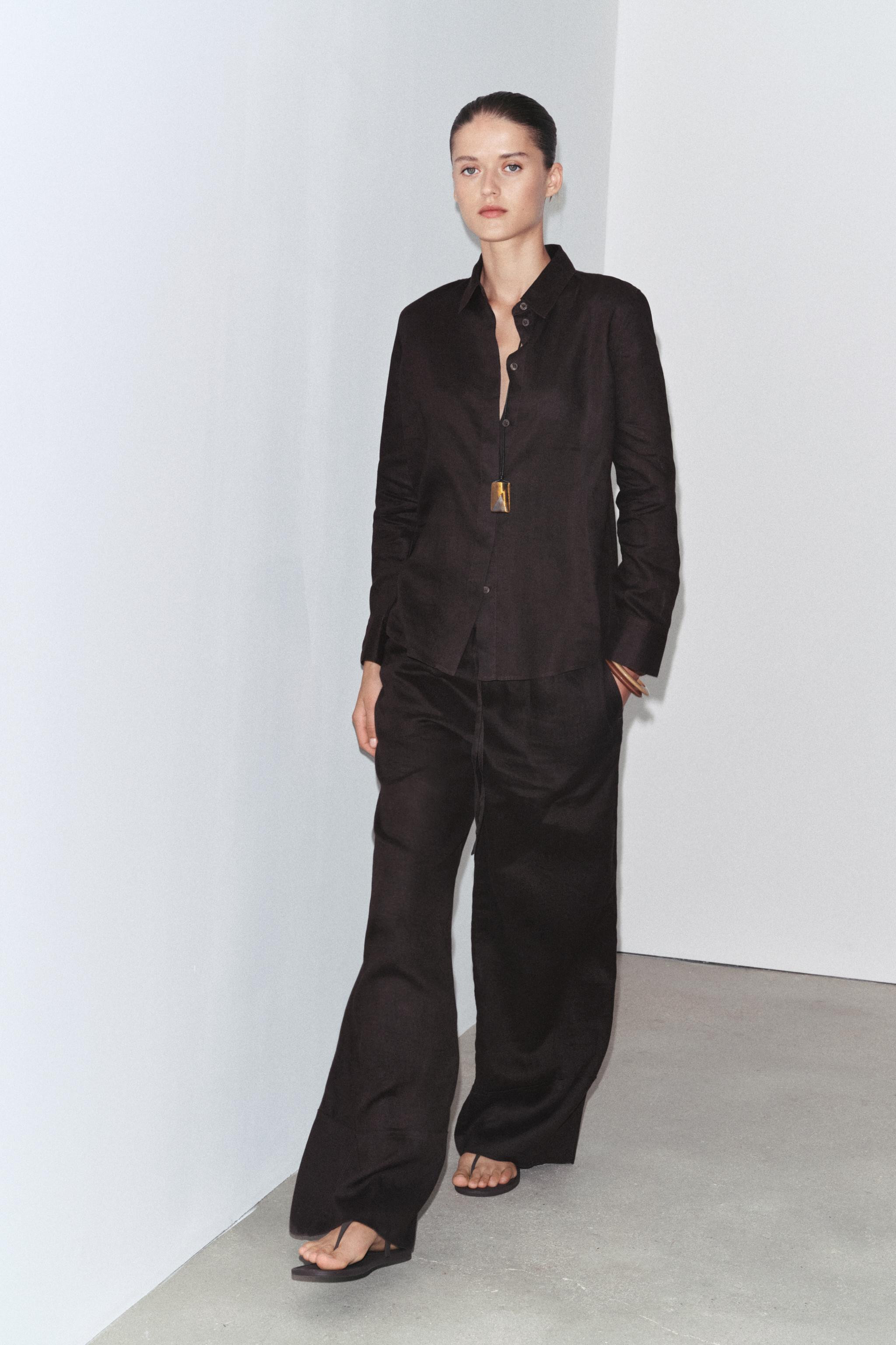 100% LINEN SHIRT ZW COLLECTION | Zara US