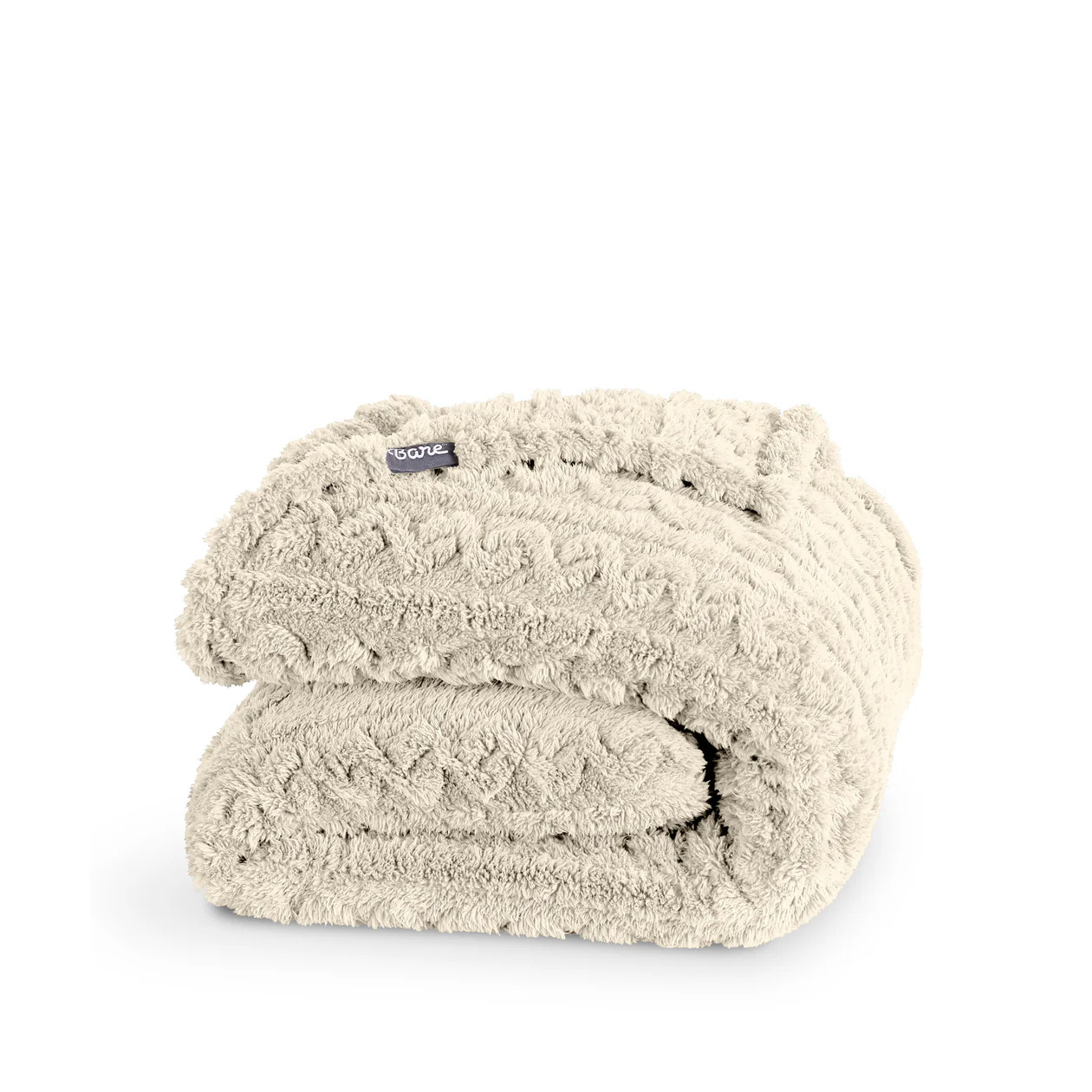 Cable Knit Sherpa Blanket - Cozy & Textured | Bare Home | Bare Home