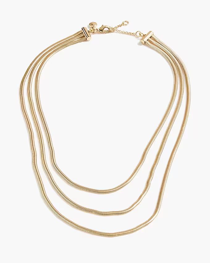 Gold snake chain layering necklace | J.Crew Factory
