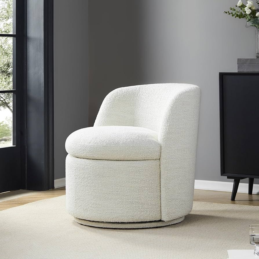 CHITA Barrel Chair Swivel Cream               
Material: Textile 

For Room: Living Room | Amazon (US)