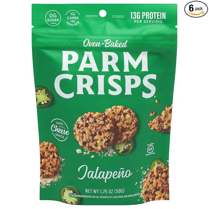 ParmCrisps – Jalapeno Cheese Parm Crisps, Made Simply with 100% REAL Cheese | Healthy Keto Snac... | Amazon (US)