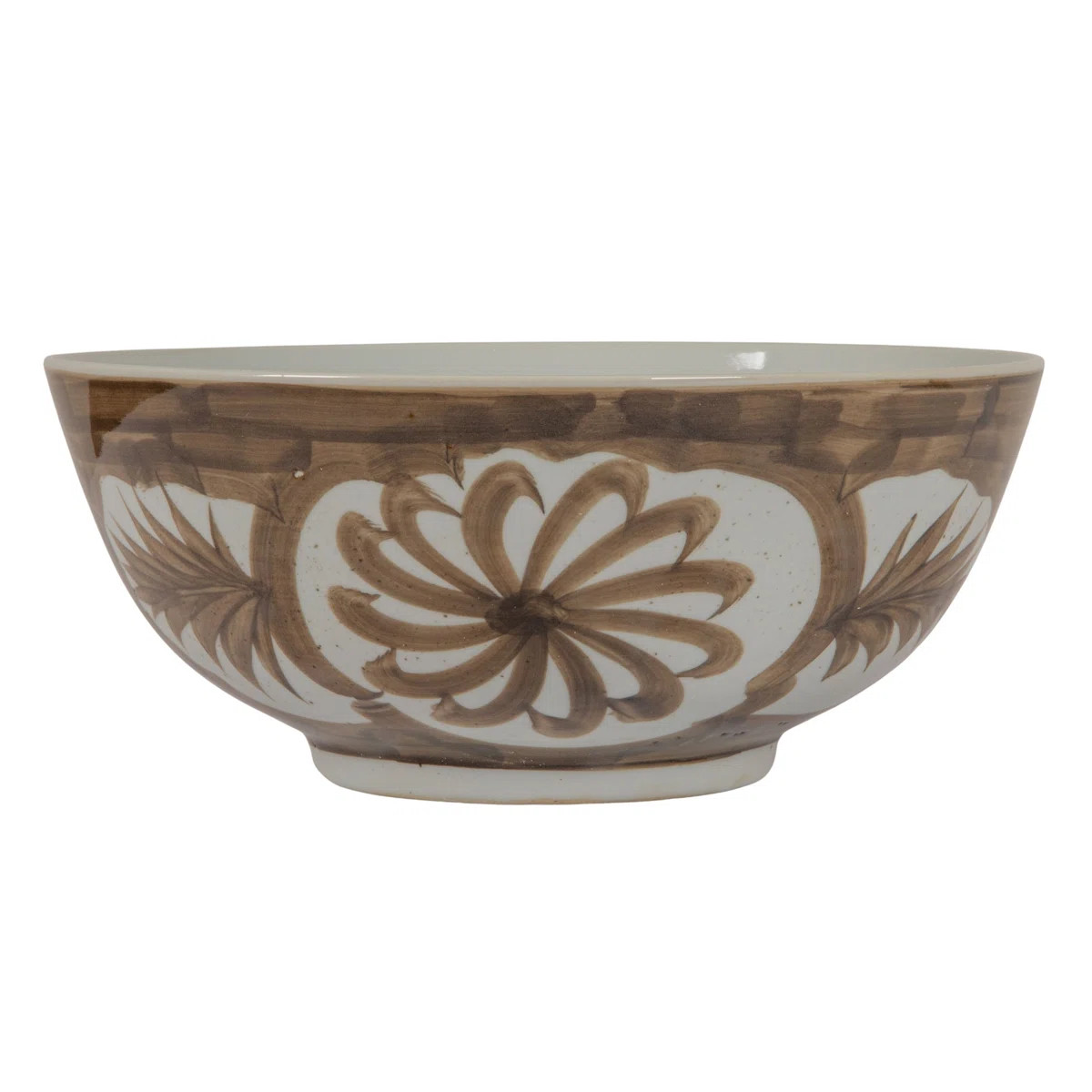 Caspen Hand-Painted Stoneware Bowl with Water Color Floral Design | Wayfair North America