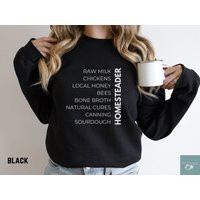 Homesteader Shirt, Sourdough Raw Milk Honey Homestead Mama Gift, Homemaker Shirt | Etsy (US)