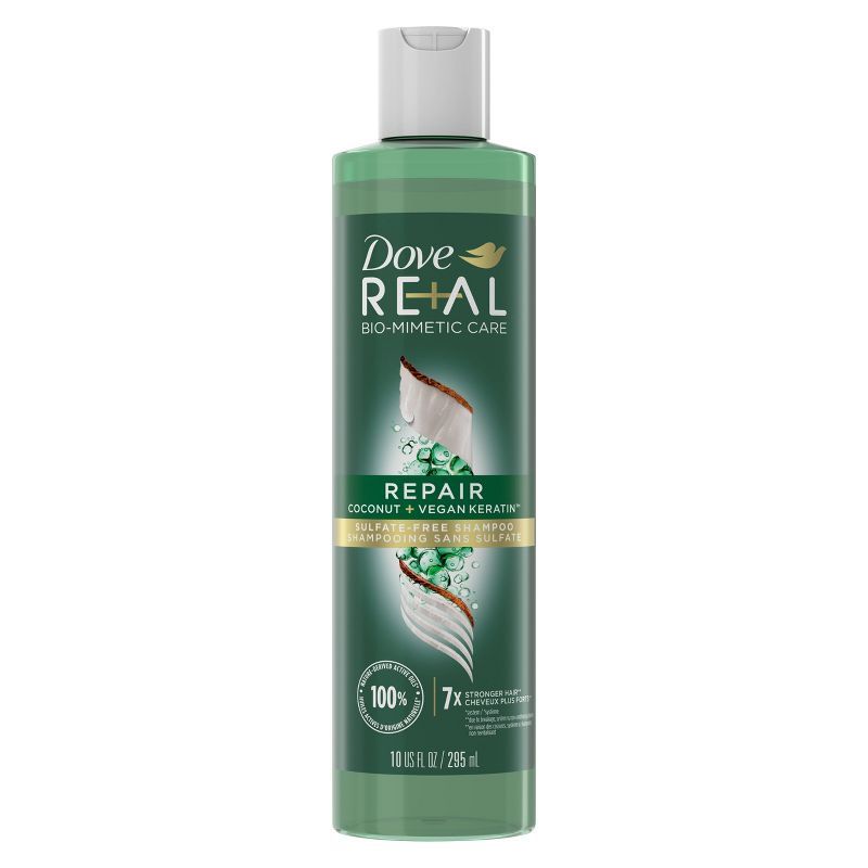 Dove Beauty Real Repair Coconut & Vegan Keratin Sulfate-Free Shampoo - 10 fl oz | Target