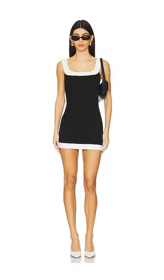 Yara Mini Dress in Black & White | Revolve Clothing (Global)