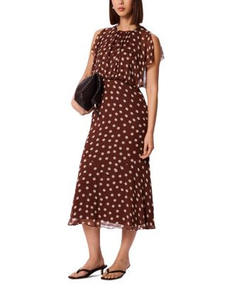 Whistles Polka Dot Print Midi Dress | Bloomingdale's Women | Bloomingdale's (US)