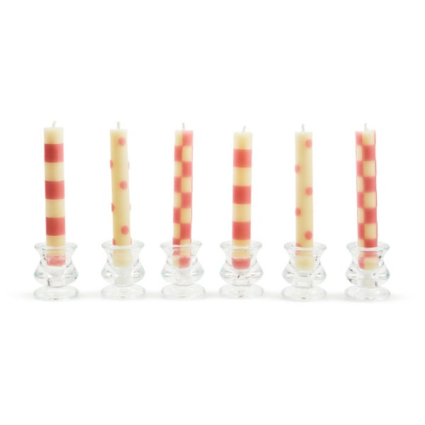 MacKenzie-Childs Pink Mini Dinner Candles | MacKenzie-Childs
