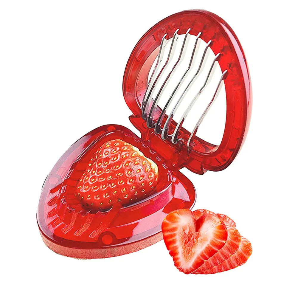 Effortlessly Slice Strawberries with this Stainless Steel Fruit Divider Tool! | Temu Affiliate Program