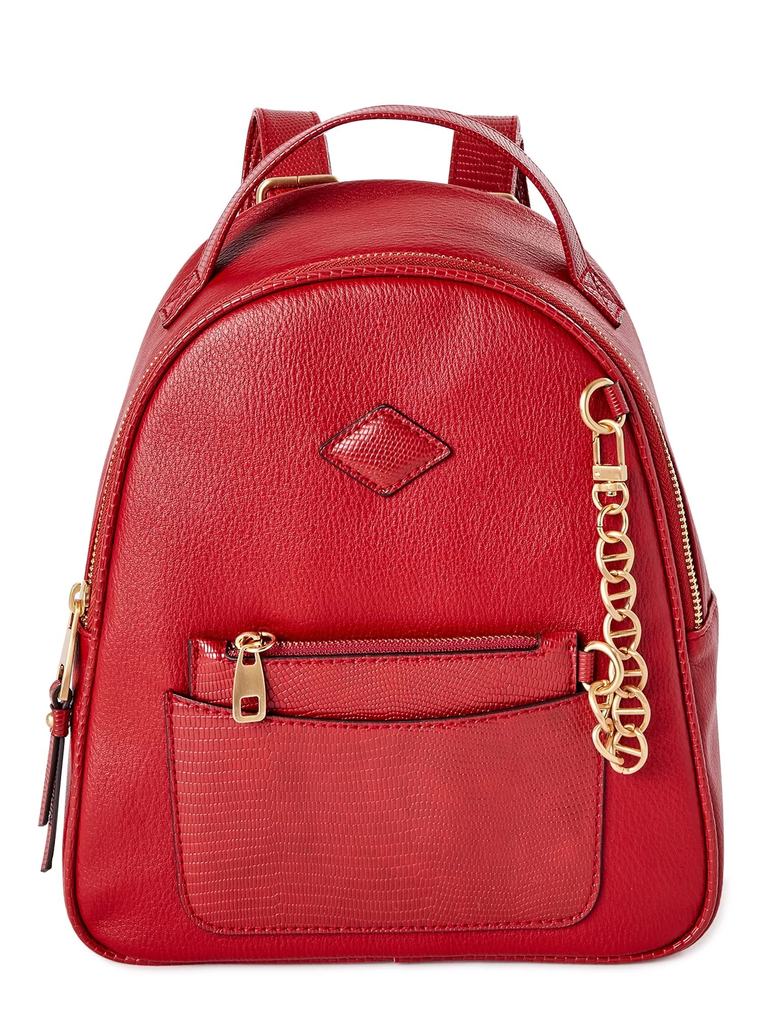 Time and Tru Women's Ruby Backpack, Red Paprika | Walmart (US)