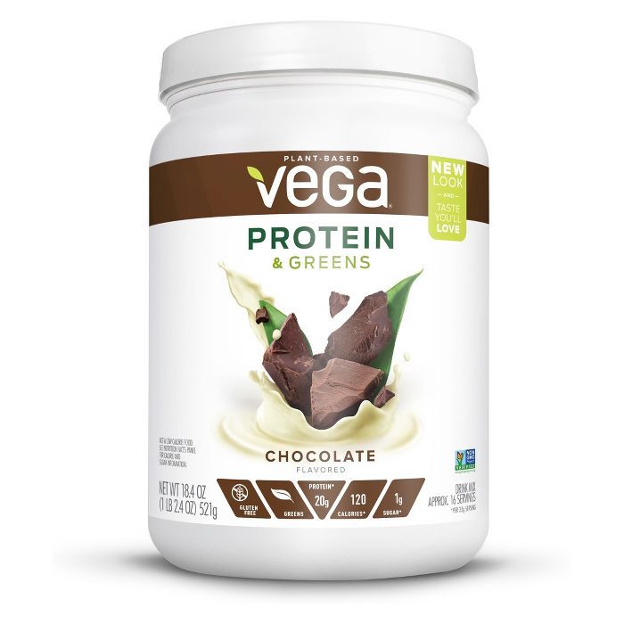 Vega Protein and Greens Tub Vegan Drink Mix - Chocolate - 18.4oz | Target