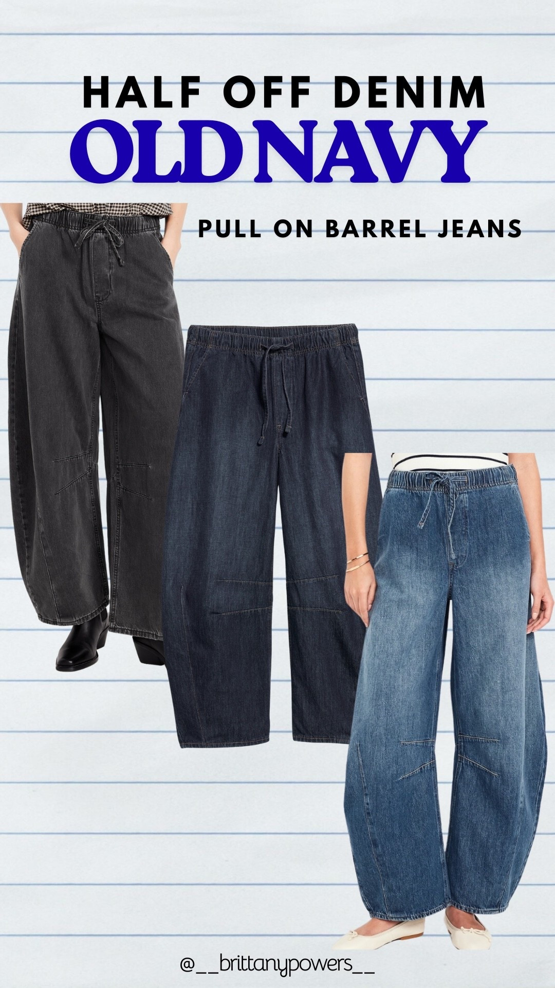 Snag em while they’re half off! If you haven’t tried barrel jeans, this pull on style is a perfect pair! 🤩 

#LTKFallSale #LTKMidsize #LTKSaleAlert