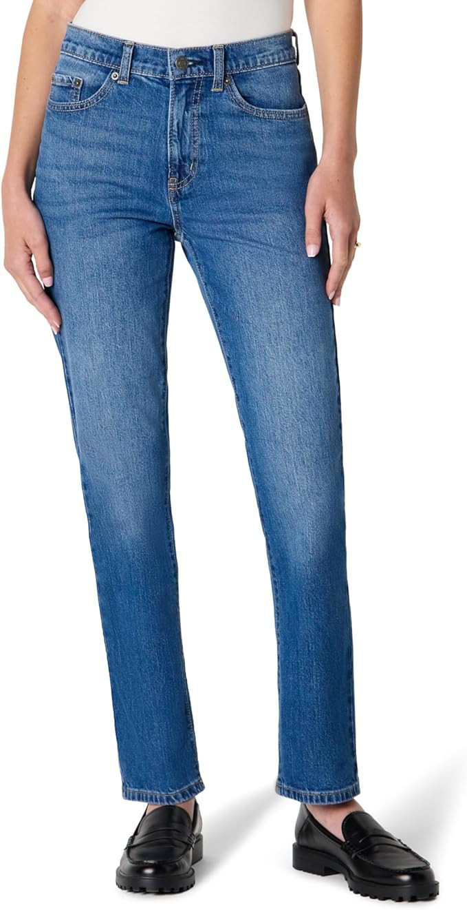 Amazon Essentials Women's High-Rise Straight Leg Jean | Amazon (US)