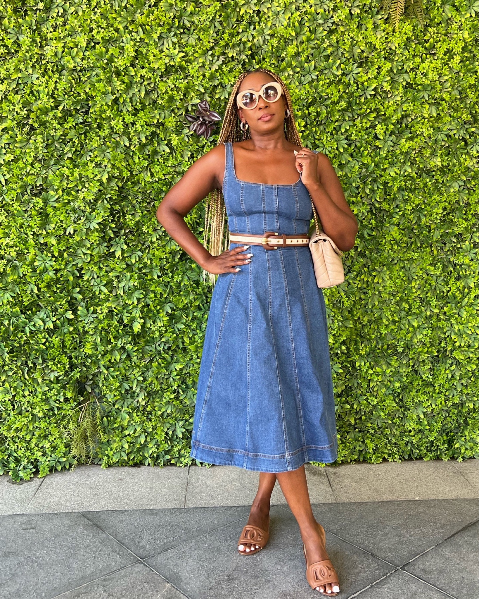 Denim dress  
House of Harlow (sold out)

#LTKOver40 #LTKFallSale #LTKSaleAlert
