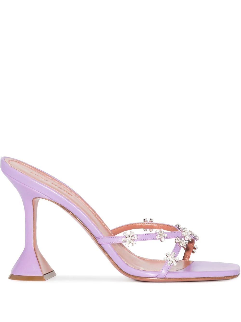 Amina Muaddi crystal-embellished strap-detail Sandals - Farfetch | Farfetch Global