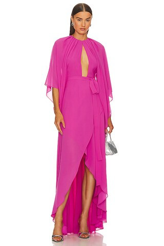 Michael Costello x REVOLVE Solare Gown in Hot Pink from Revolve.com | Revolve Clothing (Global)