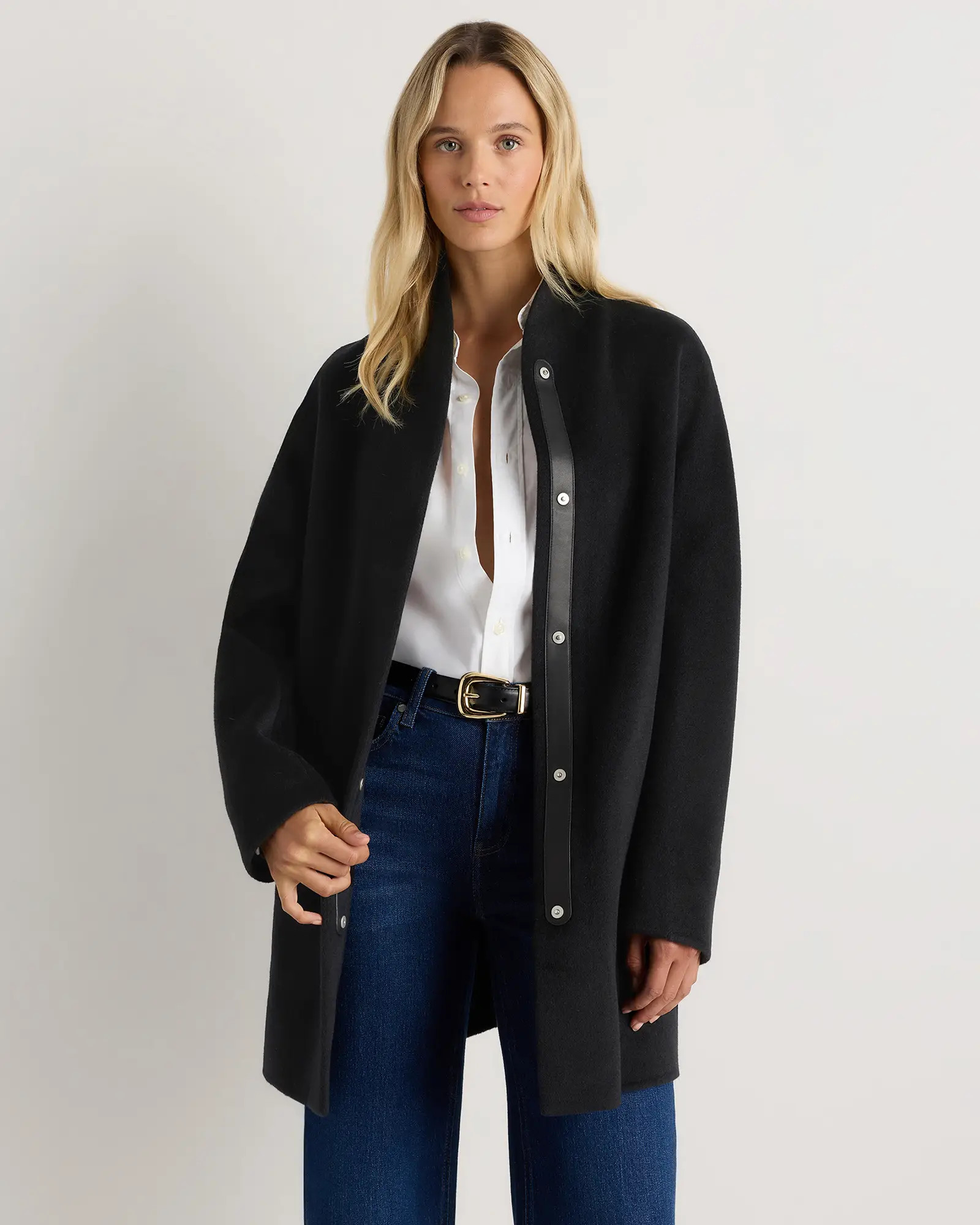 100% Mongolian Cashmere Double-Faced Cocoon Coat | Quince