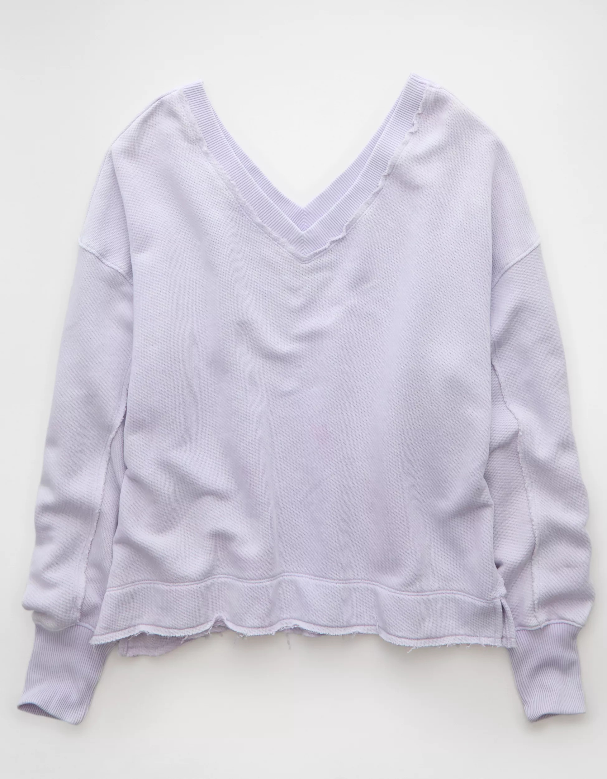 AE Saltwash Double V-Neck Sweatshirt | American Eagle Outfitters (US & CA)