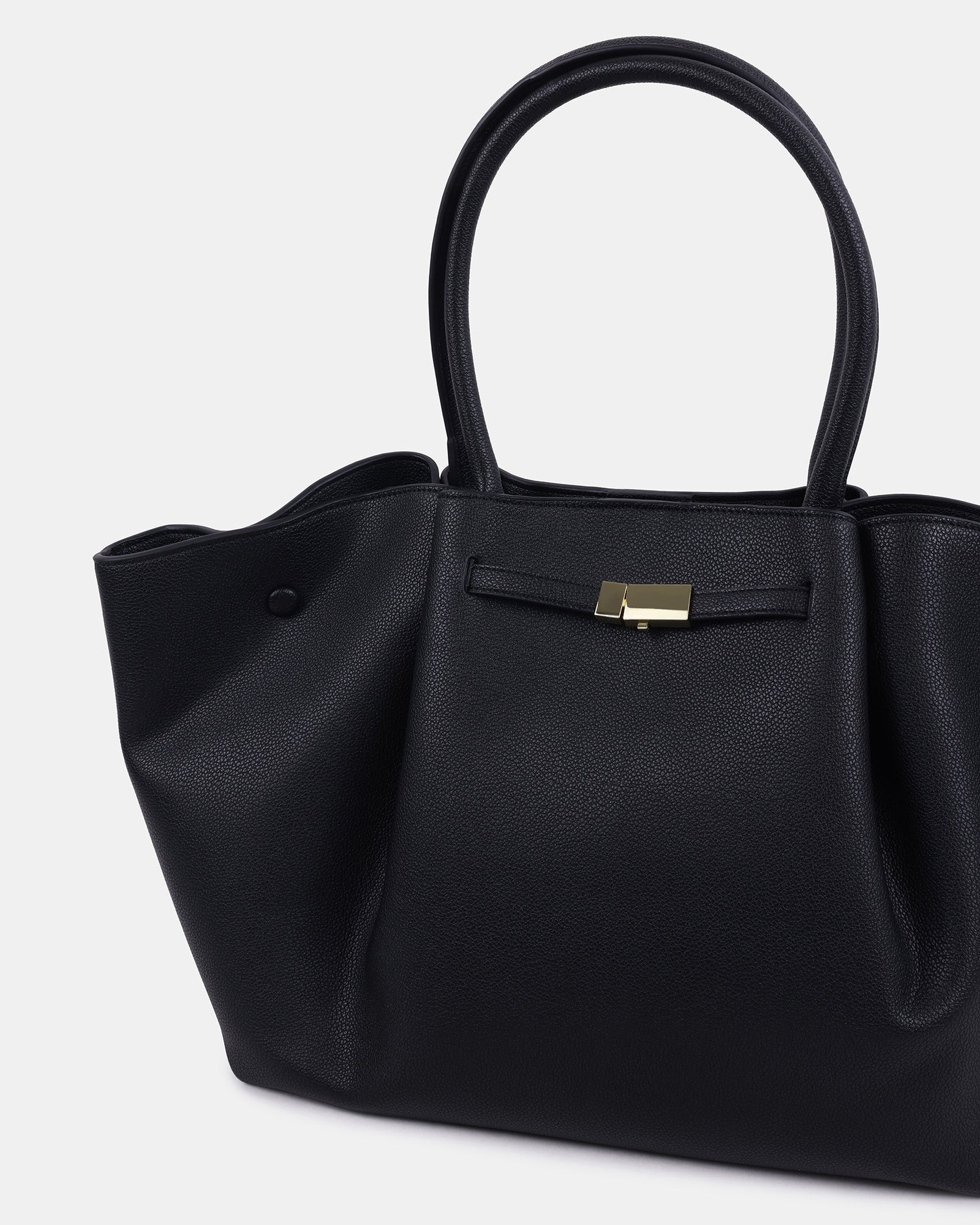 BARIA-B Black Top Handle Bag | Women's Designer Handbags | Steve Madden (Canada)