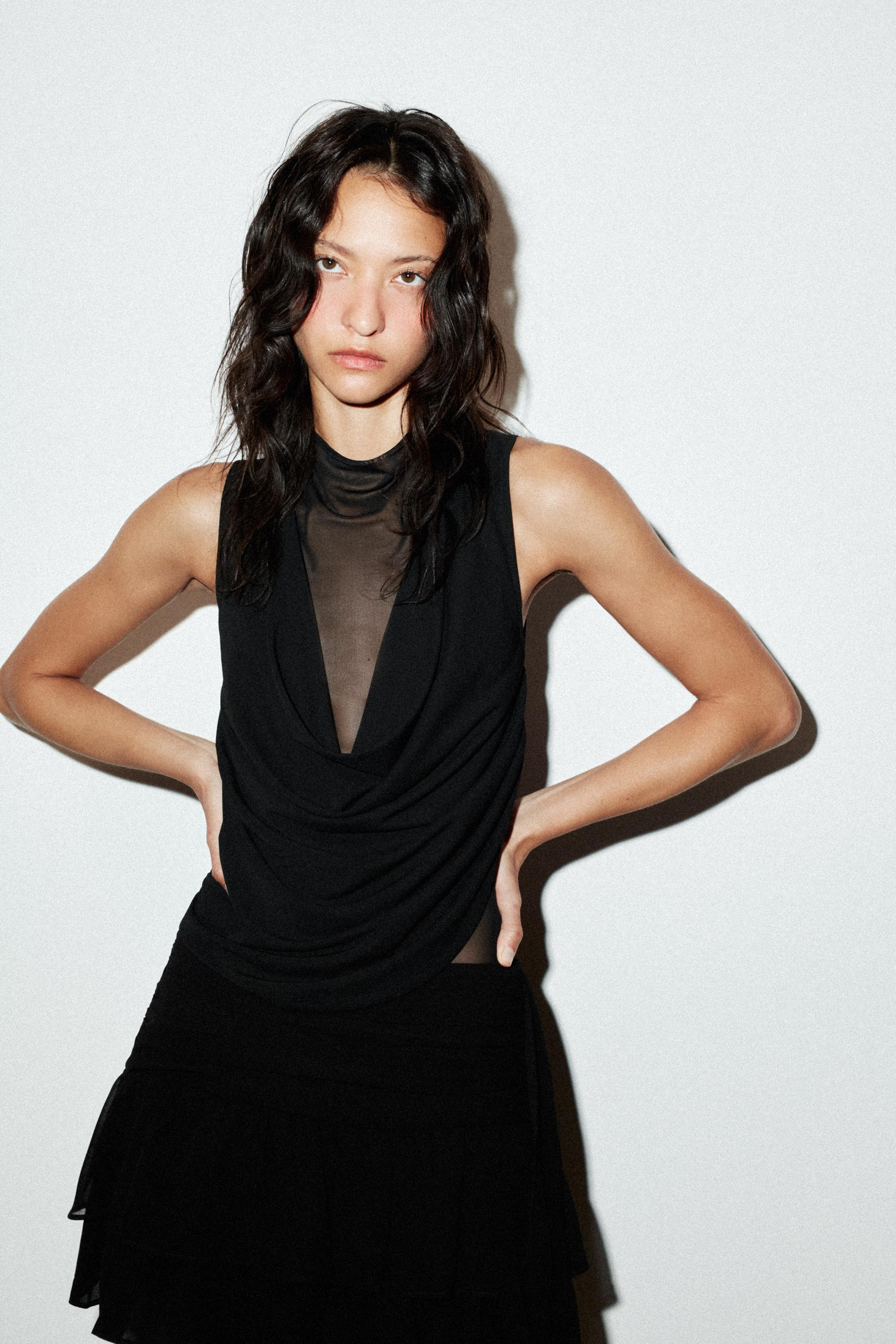 PLEATED RUFFLE SKORT | Zara US