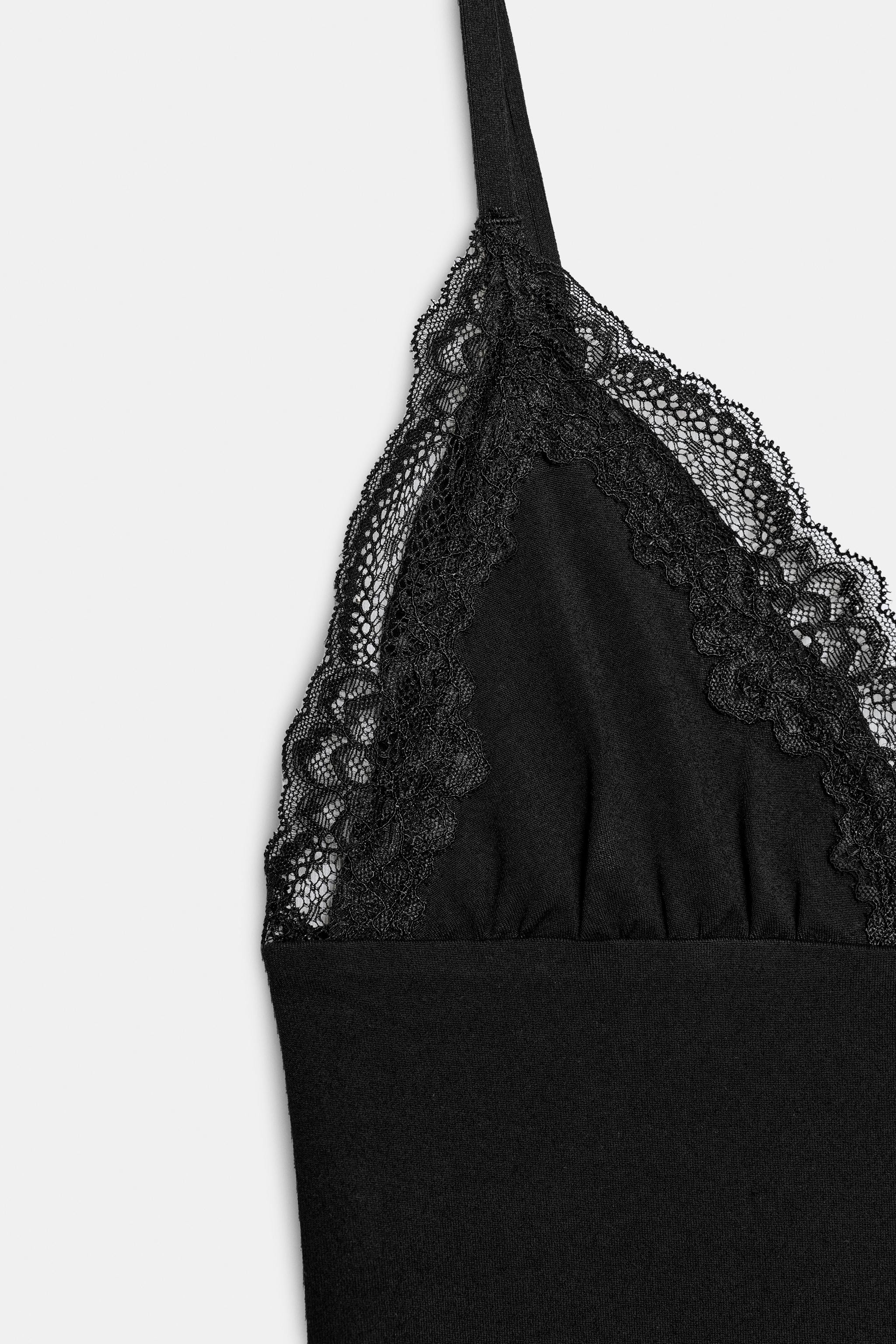 LACE STRAPPY MINI DRESS | Zara UK
