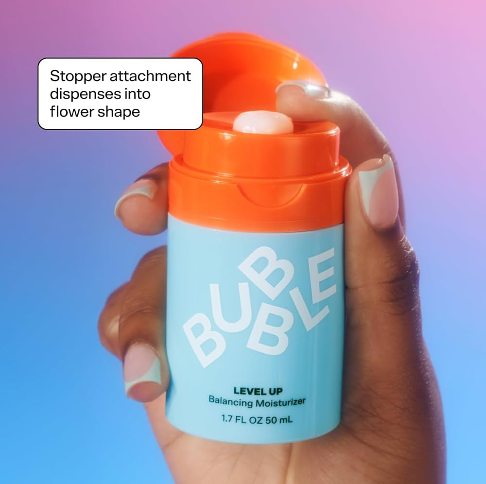 Bubble Skincare Level Up Gel Face Moisturizer for Oily Skin - Balancing + Hydrating Face Lotion w... | Amazon (US)