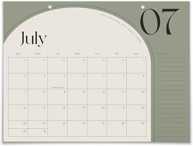 Aesthetic Desk Calendar 2023-2024 - Minimal Desktop Or Wall Calendar Runs From June 2023 until De... | Amazon (US)