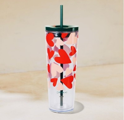 ❤️🩷NWT Starbucks 2026 Valentines Clear Heart Cold Cup ❤️🩷 | eBay US