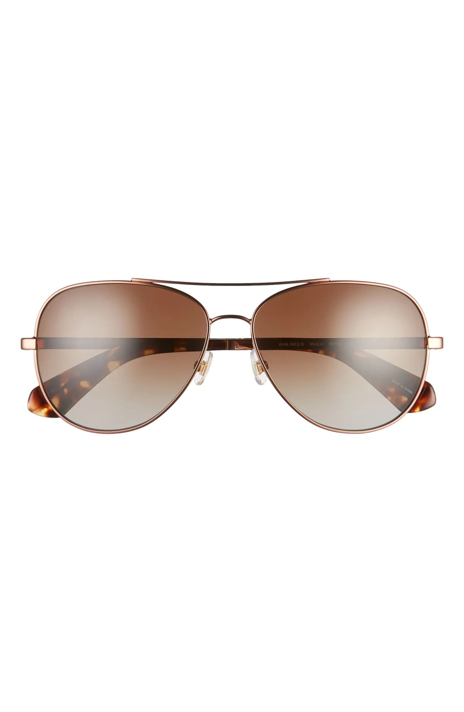 avaline 2 58mm polarized aviator sunglasses | Nordstrom