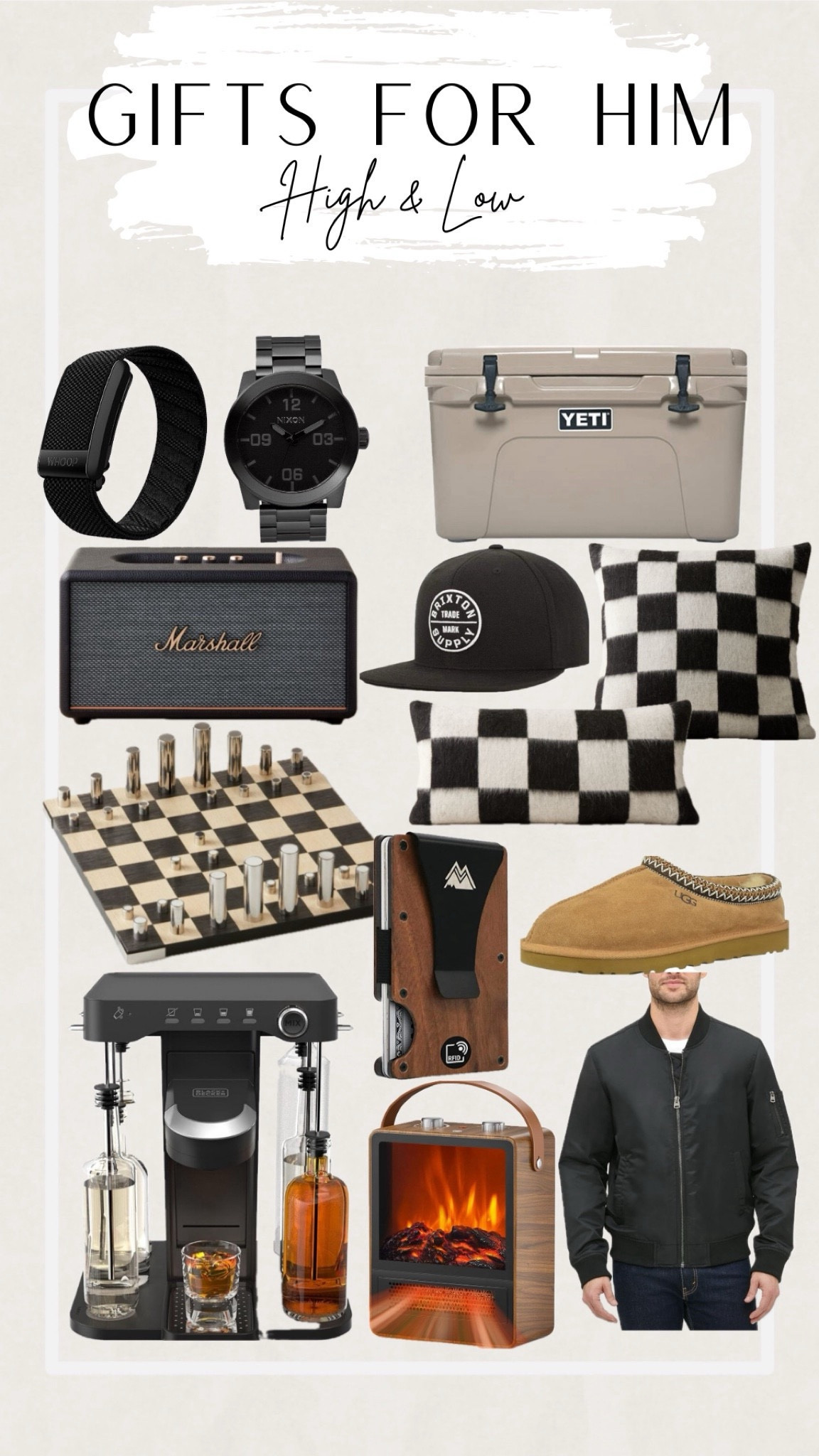 Gifts for the men in your life. Husbands, boyfriends, sons, dads. 
Mix of high and low items I would gift. 

#MensGifts #GiftIdeas #Gift #