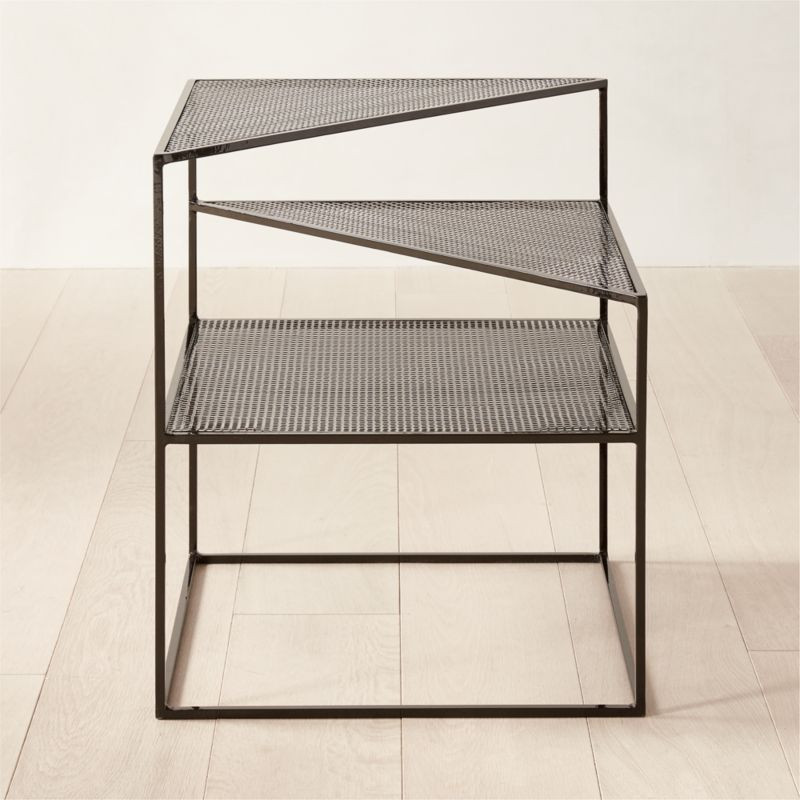 Josef Modern Black Metal Side Table | CB2 | CB2