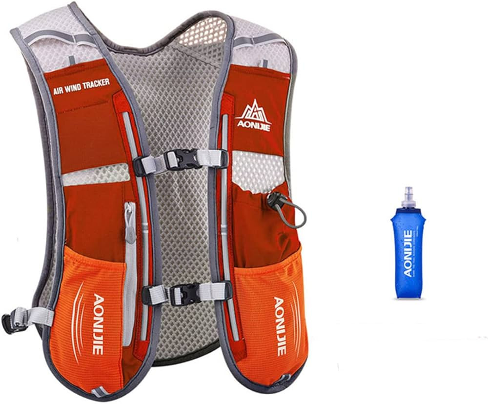 AONIJIE 5L Outdoor Sport Multifunctional Camping Backpack Cycling Running Climbing Hiking Hydration Vest Pack with 500ml Soft Flask | Amazon (US)