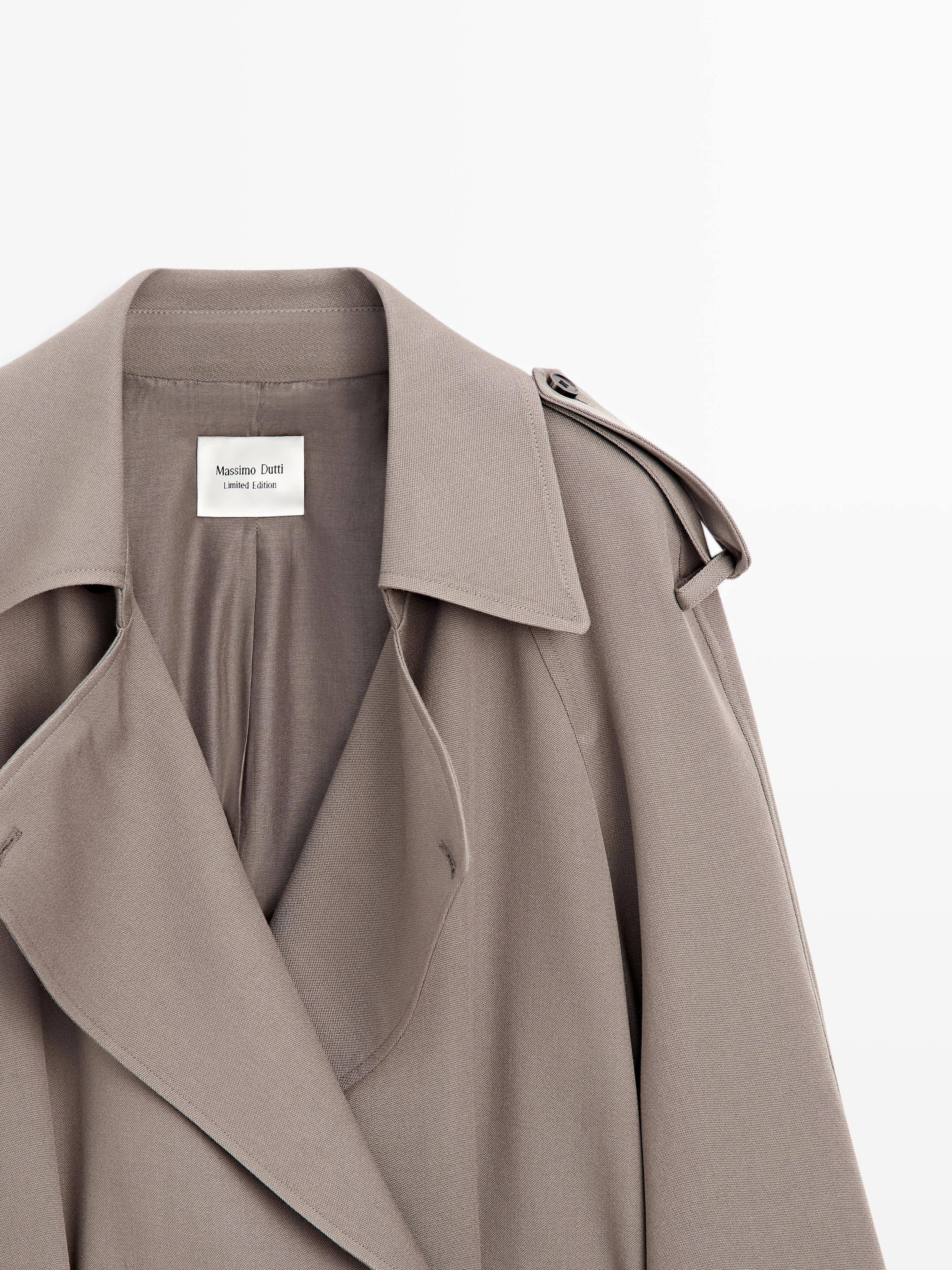 Oversize-Trenchcoat aus 100 % Wolle – LIMITED | Massimo Dutti DE
