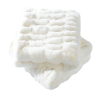 Shar Pei FauxFur Throw Pillow Shell Combo Set (Cloud Dancer) | Bed Bath & Beyond