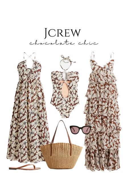 Chic chocolate brown summer finds  perfect for vacation! Jcrew, brown swimsuit one piece floral print tropical print beach outfit beach vacation style summer outfit ideas  neutral outfits 

#LTKSaleAlert #LTKFindsUnder100 #LTKFindsUnder50