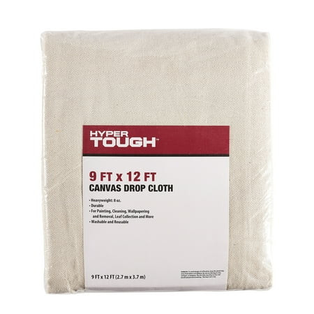 Hyper Tough 9' x 12' Cotton Canvas Drop Cloth, 8 oz Heavy Weight | Walmart (US)