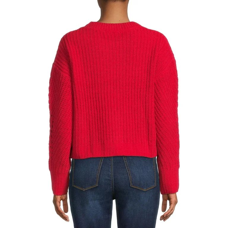 No Boundaries Juniors Fringe Sweater | Walmart (US)